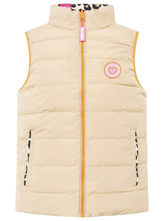 Zwillingsherz Wendeweste "Leo Strandpink" Kurz Weste Beige