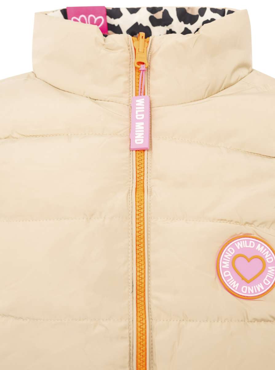 💕 Zwillingsherz Wendeweste "Leo Strandpink" Kurz Weste Beige