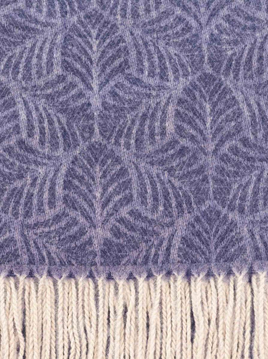 💕 Zwillingsherz Winterschal "Abstrakte Blätter" Jeansblau