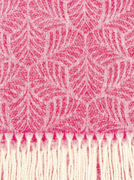 💕 Zwillingsherz Winterschal "Abstrakte Blätter" Pink