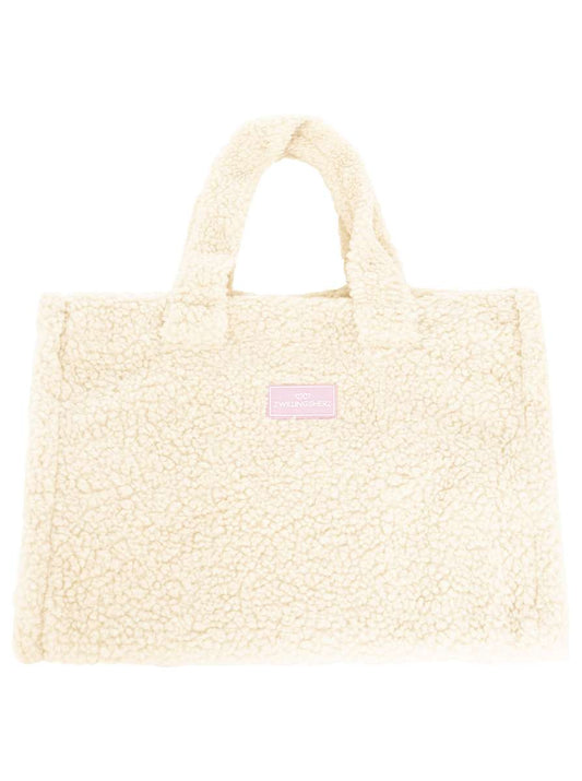 💕 Zwillingsherz XXL Shopper Teddy "Patch" Beige