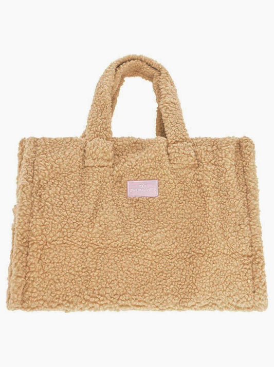 💕 Zwillingsherz XXL Shopper Teddy "Patch" Camel