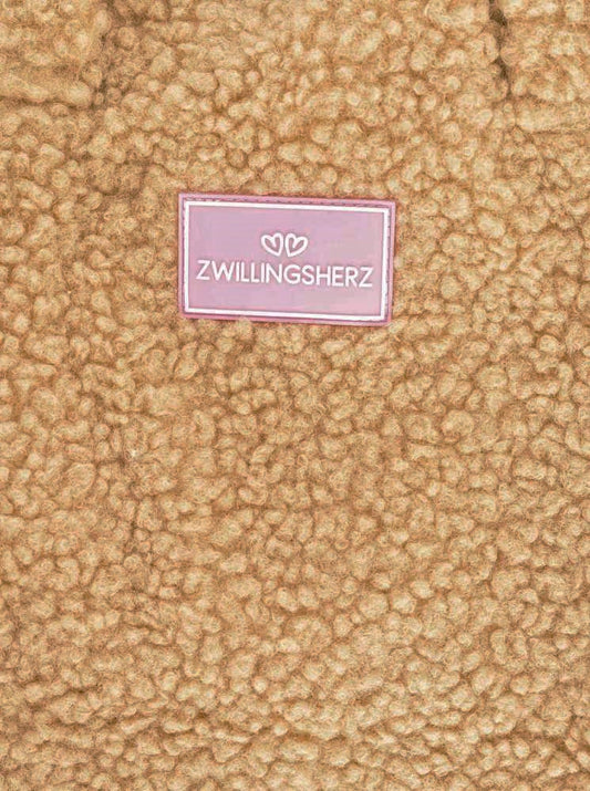 💕 Zwillingsherz XXL Shopper Teddy "Patch" Camel