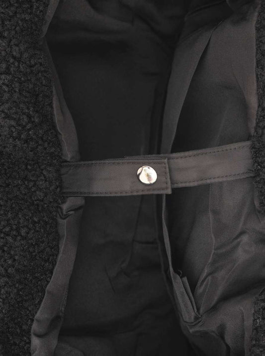 💕 Zwillingsherz XXL Shopper Teddy "Patch" Schwarz