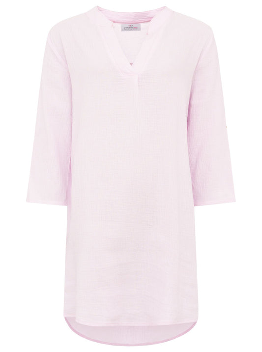 💕 Zwillingsherz Tunika Bluse Musselin "New Rom" Rosa