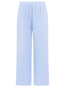 💕 Zwillingsherz Hose Musselin "Uni" Sommerhose Hellblau