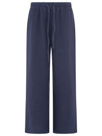 💕 Zwillingsherz Hose Musselin "Uni" Sommerhose Navy