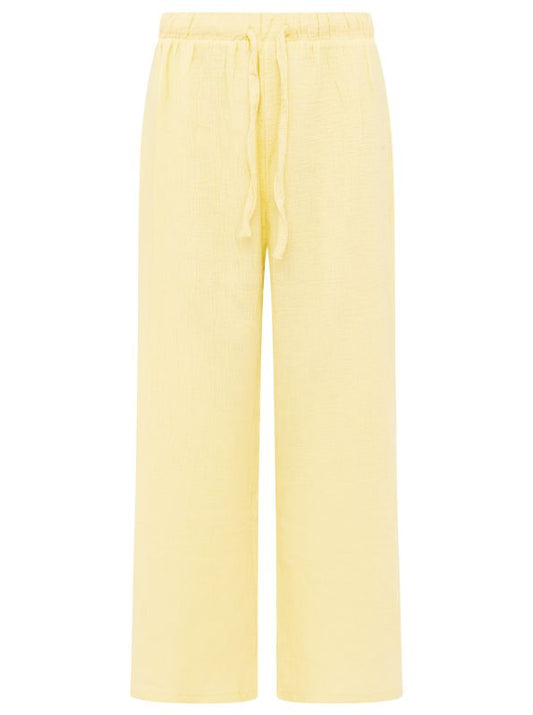 💕 Zwillingsherz Hose Musselin "Uni" Sommerhose Gelb