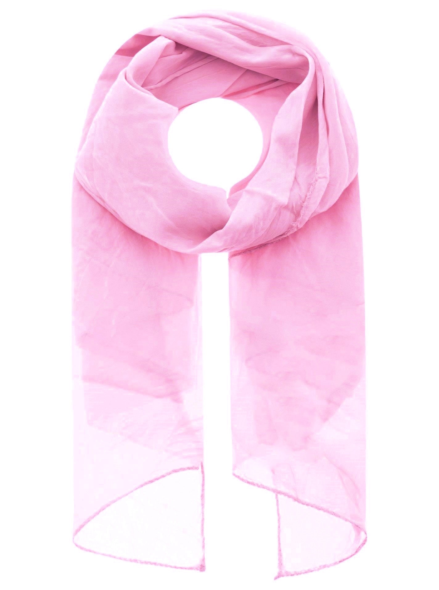 Schal Tuch "Basic Uni" Baumwolle Seide Fresh Rosa