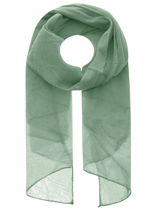 Schal Tuch "Basic Uni" Baumwolle Seide Olive