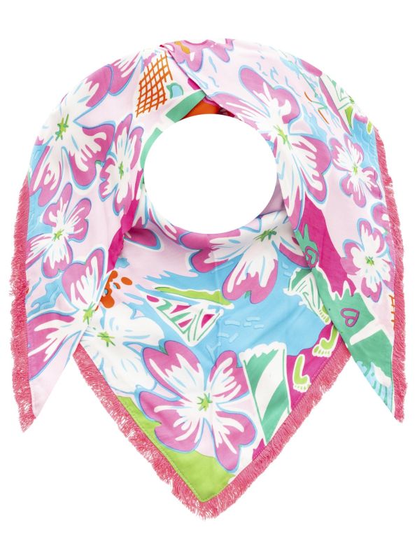 💕 Zwillingsherz Dreieckstuch "Lovely Flower" 100 % Viskose nachhaltig Multi