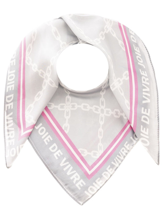 💕 Zwillingsherz Dreieckstuch "Joie de Vivre" leichtes Viereck Grau