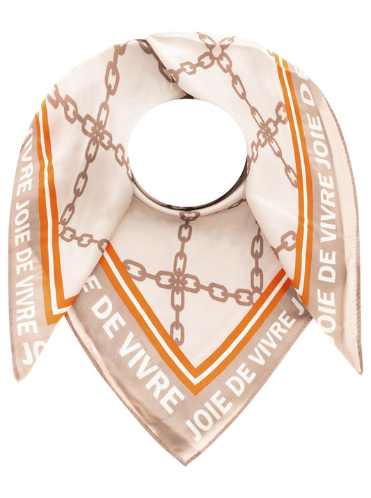 💕 Zwillingsherz Dreieckstuch "Joie de Vivre" leichtes Viereck Beige