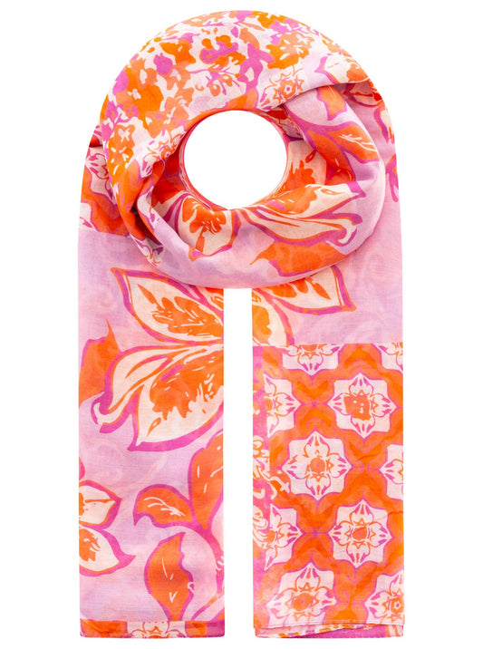 💕 Zwillingsherz Schal "Patchwork" Viskose Mix Pink