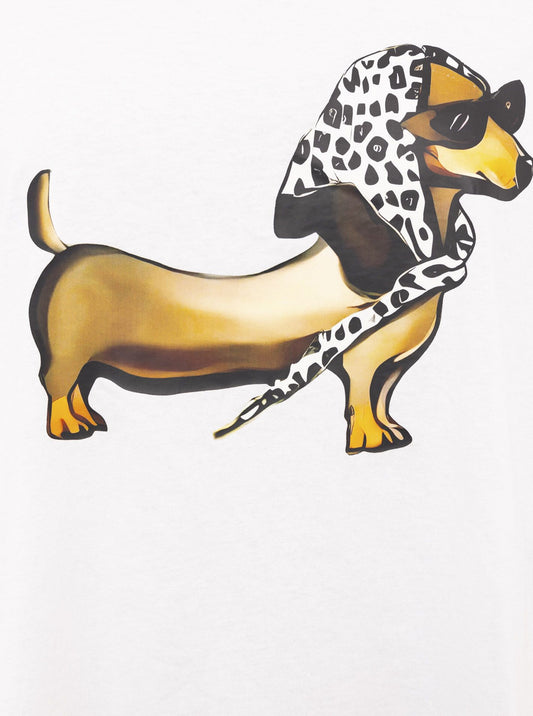 💕 Zwillingsherz Shirt "Madame Dackel" Baumwolle Jersey Weiß