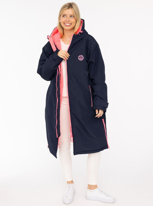 💕 Zwillingsherz Oversize "Windjacke" Windmantel Navy