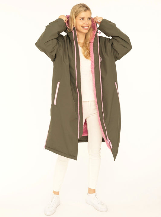 💕 Zwillingsherz Oversize "Windjacke" Windmantel Khaki