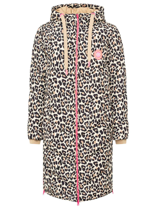 💕 Zwillingsherz XXL Steppmantel " Allover Leo" Beige
