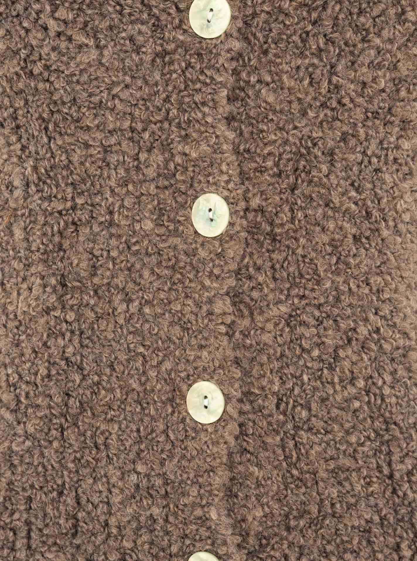 💕 Zwillingsherz Strickjacke Cardigan "Plüsch" Wolle Braun