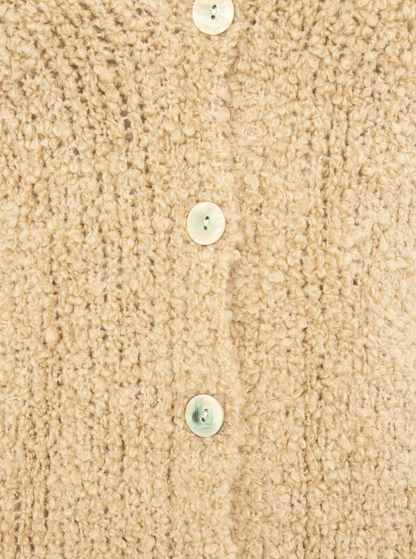 💕 Zwillingsherz Strickjacke Cardigan "Plüsch" Wolle Hellbraun