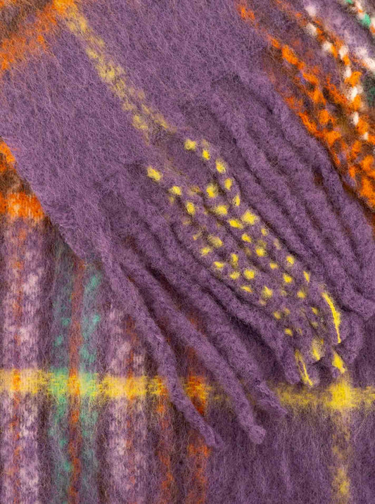 💕 Zwillingsherz Schal "Vintage Karo" Lila