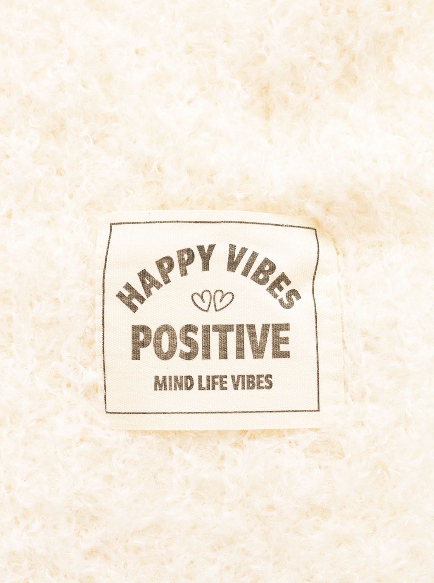 💕 Zwillingsherz Schal Kuschelschal "Uni & Happy Vibes" Creme
