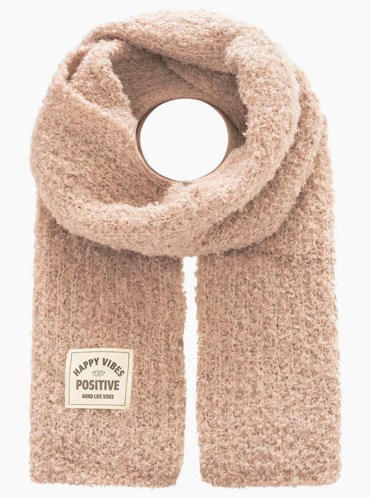 💕 Zwillingsherz Schal Kuschelschal "Uni & Happy Vibes" Beige