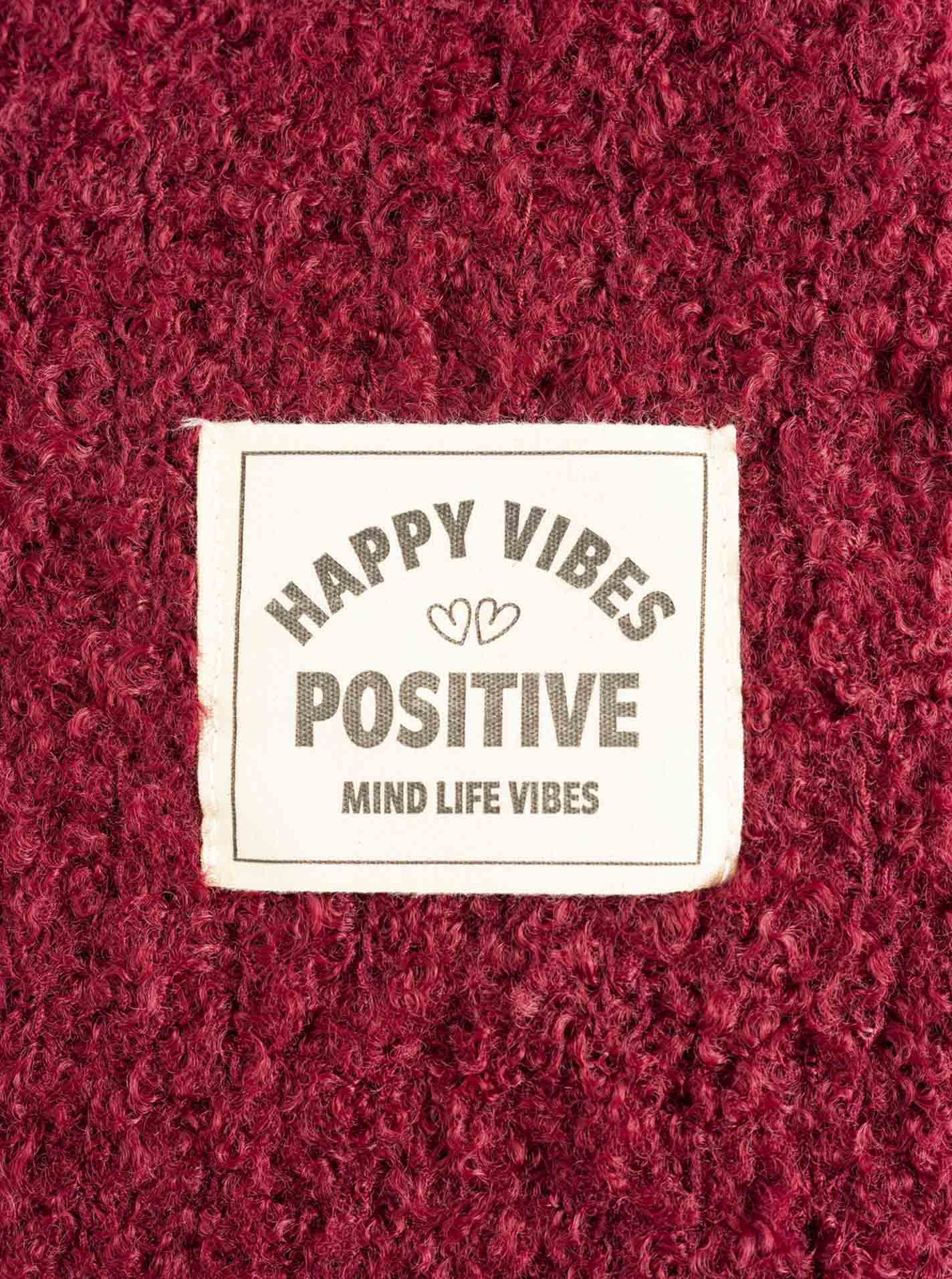 💕 Zwillingsherz Schal Kuschelschal "Uni & Happy Vibes" Bordeaux