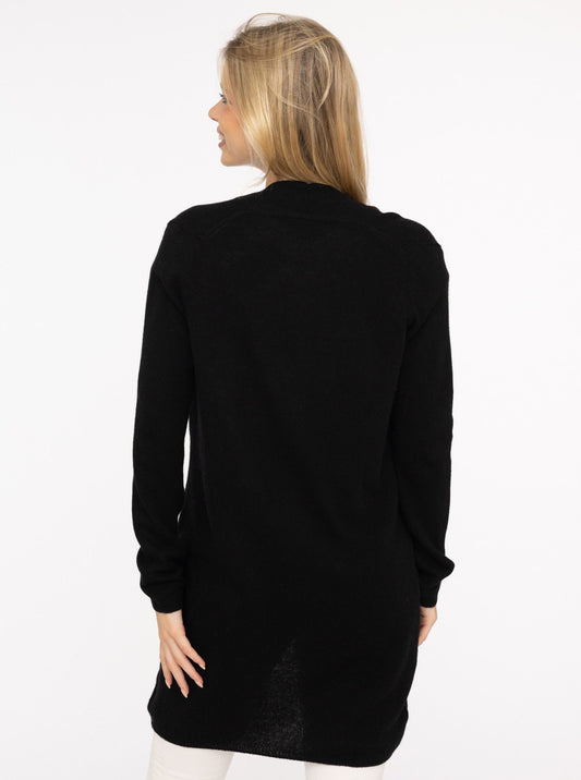 💕Zwillingsherz Strickjacke "Graz" 100 % Kaschmir Loose Knit Schwarz