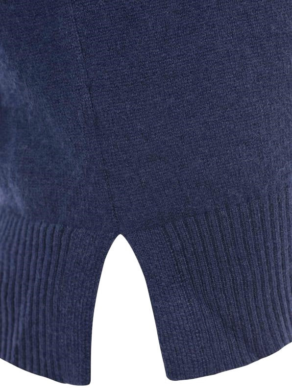 💕 Zwillingsherz Pullover Pulli Rolli Rollkragenpullover 100 % Kaschmir "High Neck" Navy