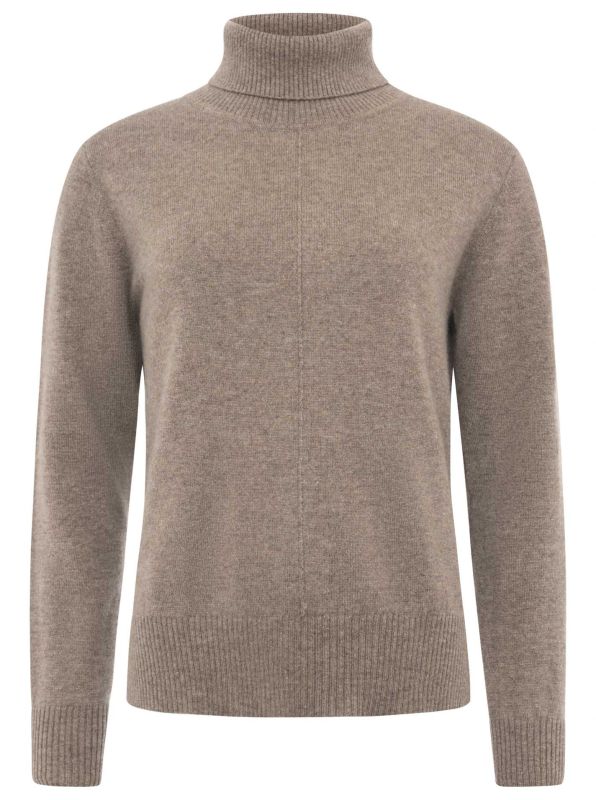 💕 Zwillingsherz Pullover Pulli Rolli Rollkragenpullover 100 % Kaschmir "High Neck" Braun