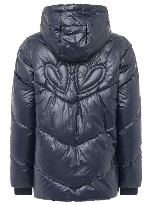 💕 Zwillingsherz Jacke "Metallic" kurz Metallic-Marine
