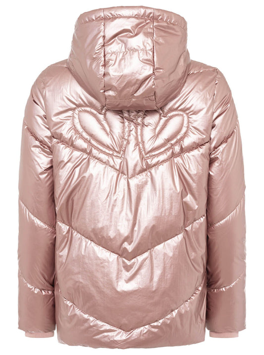 💕 Zwillingsherz Jacke "Metallic" kurz Metallic-Rosé
