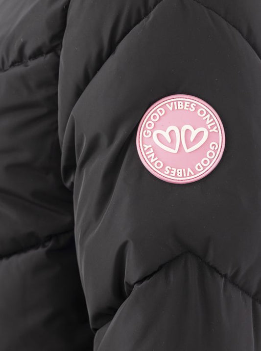 💕 Zwillingsherz Steppmantel "Happy Vibes" Schwarz