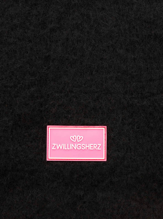 💕 Zwillingsherz Schal "Flauschig" Schwarz