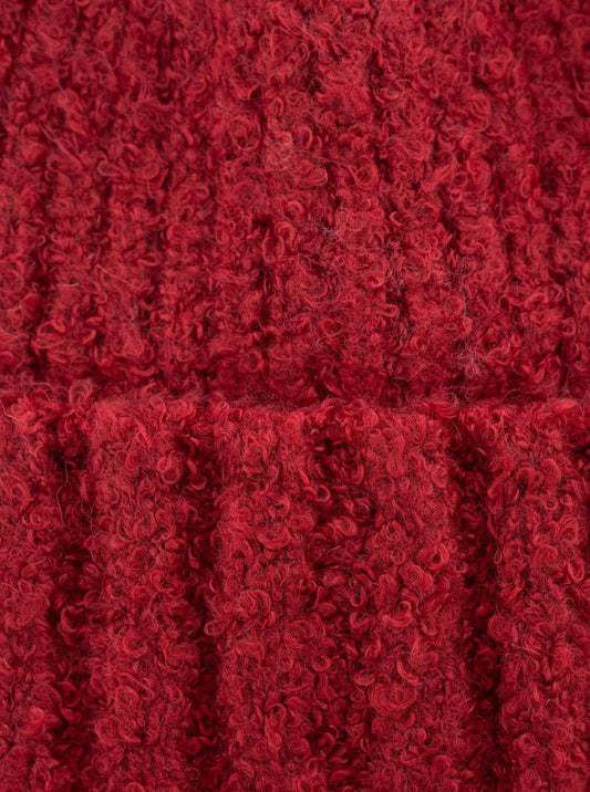 💕 Zwillingsherz Mütze "Bouclet 2" Bordeaux