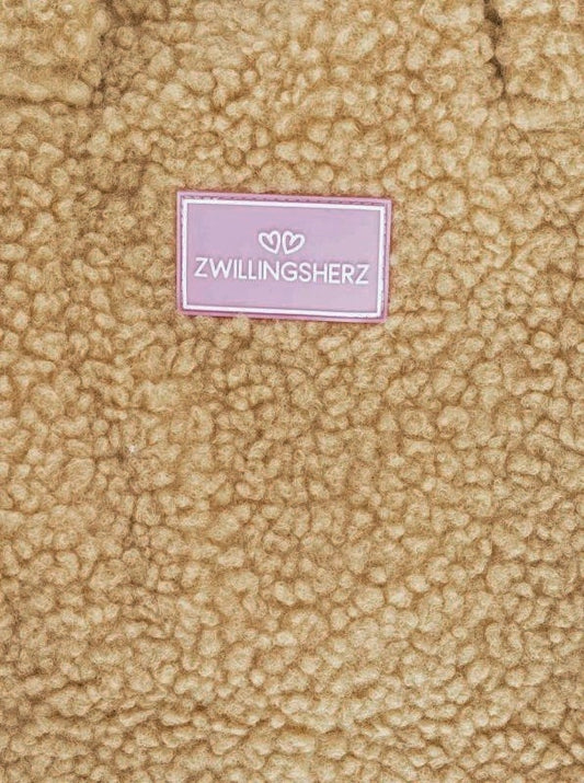 💕 Zwillingsherz Shopper XXL "Teddy" Beige
