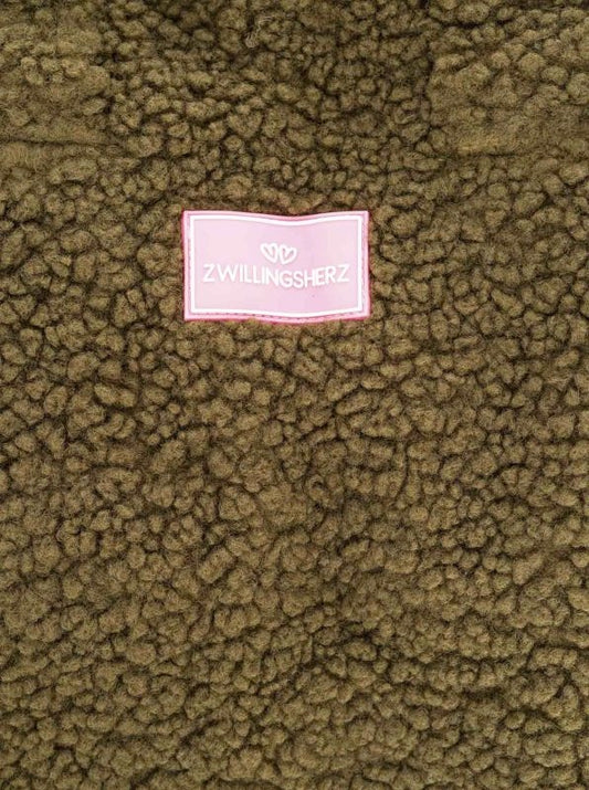 💕 Zwillingsherz XXL Shopper Teddy "Patch" Olive