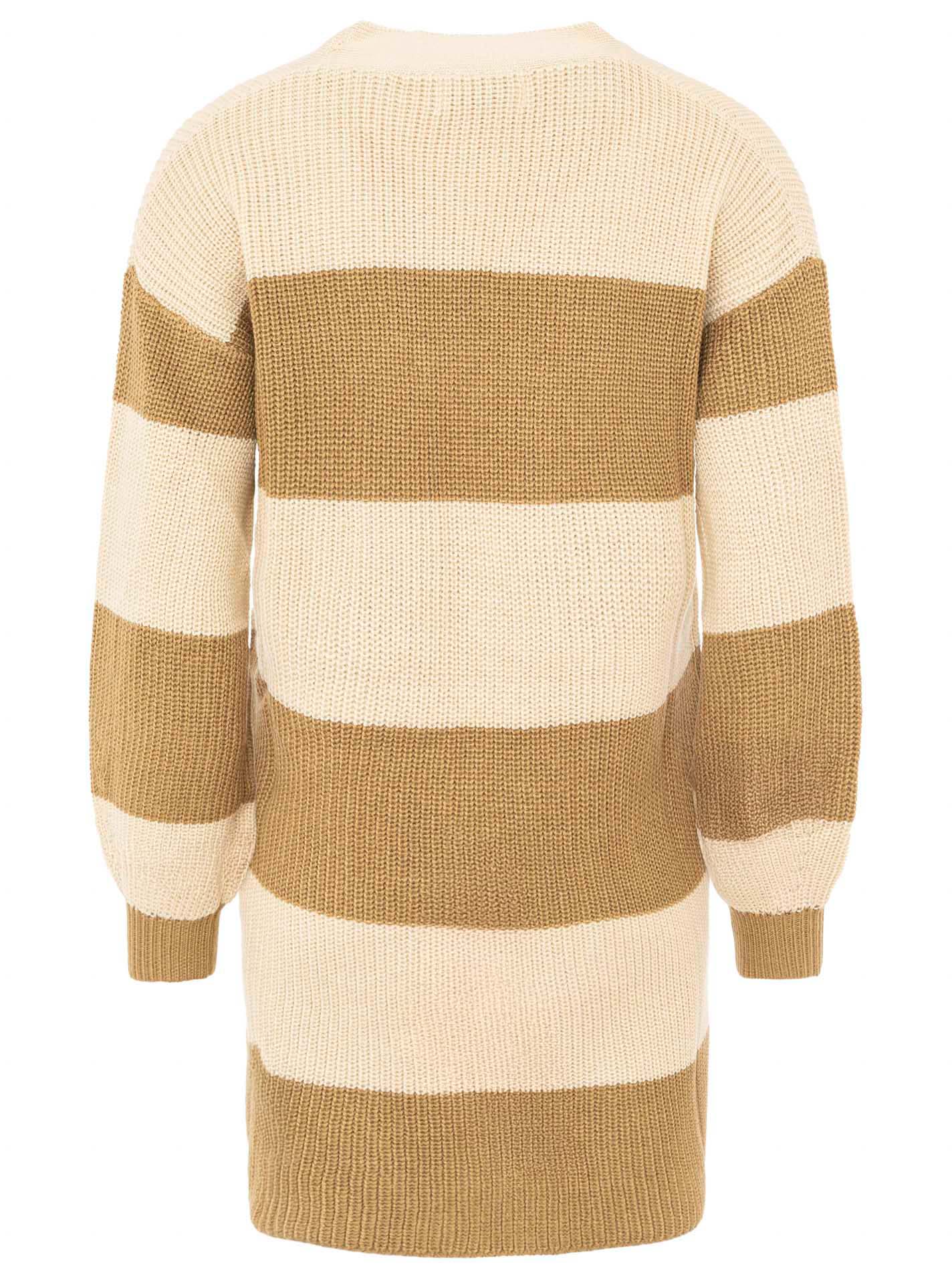💕 Zwillingsherz Strickjacke "Blockstreifen" Merinowolle Beige