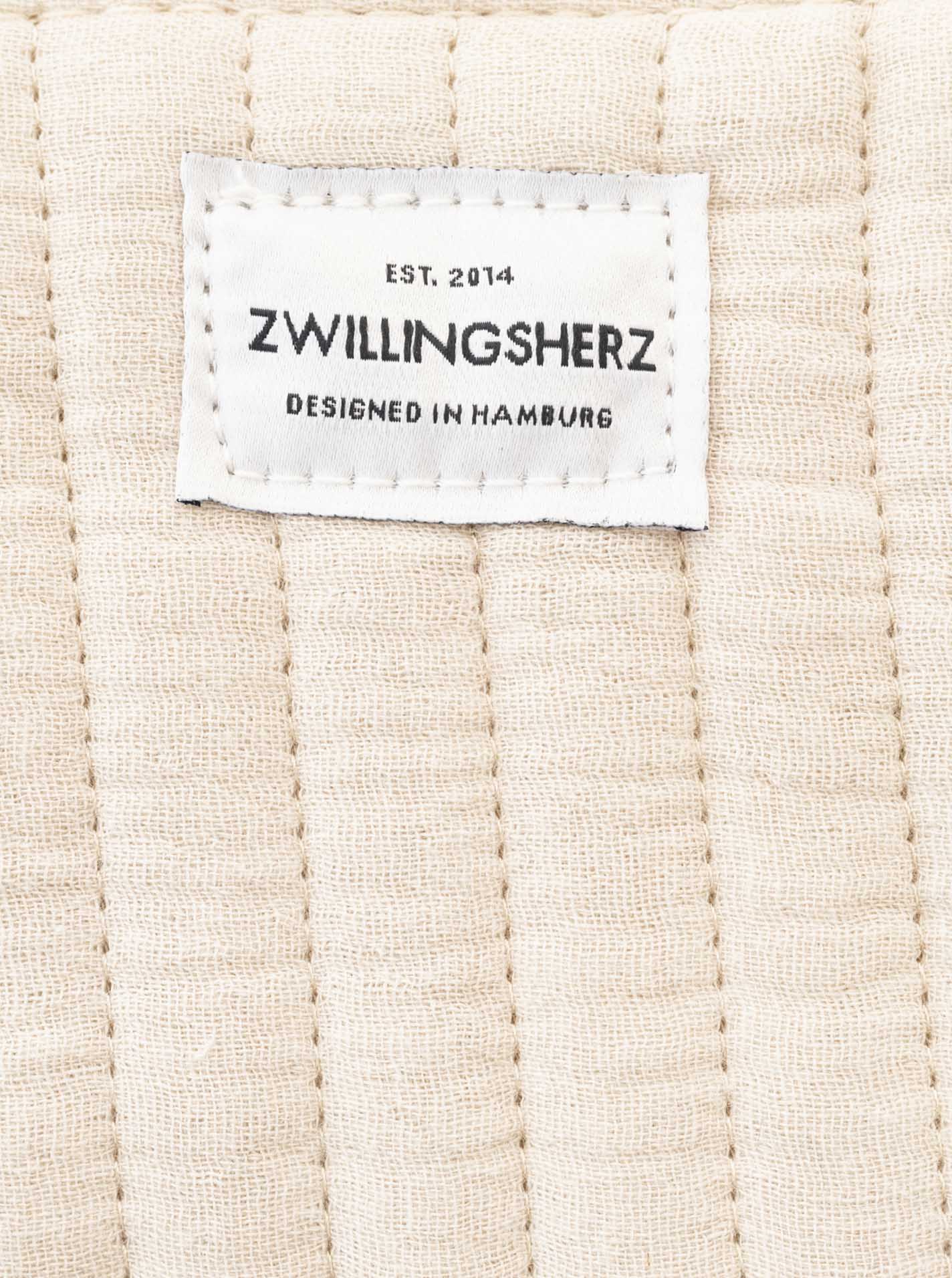 💕 Zwillingsherz Kosmetiktasche "Soft Uni" Beige