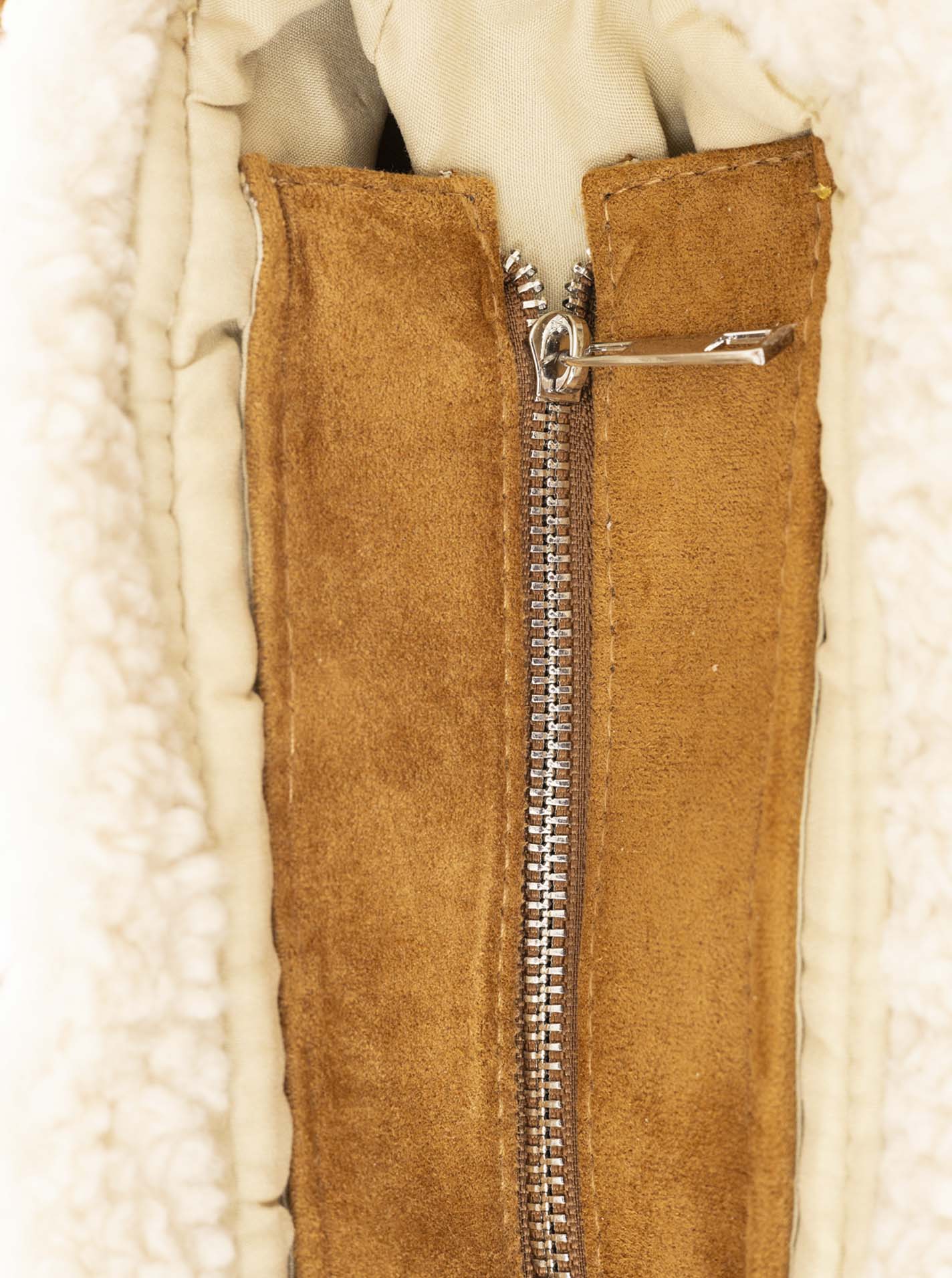 💕 Zwillingsherz Shopper "Velour & Teddy" Tasche Braun