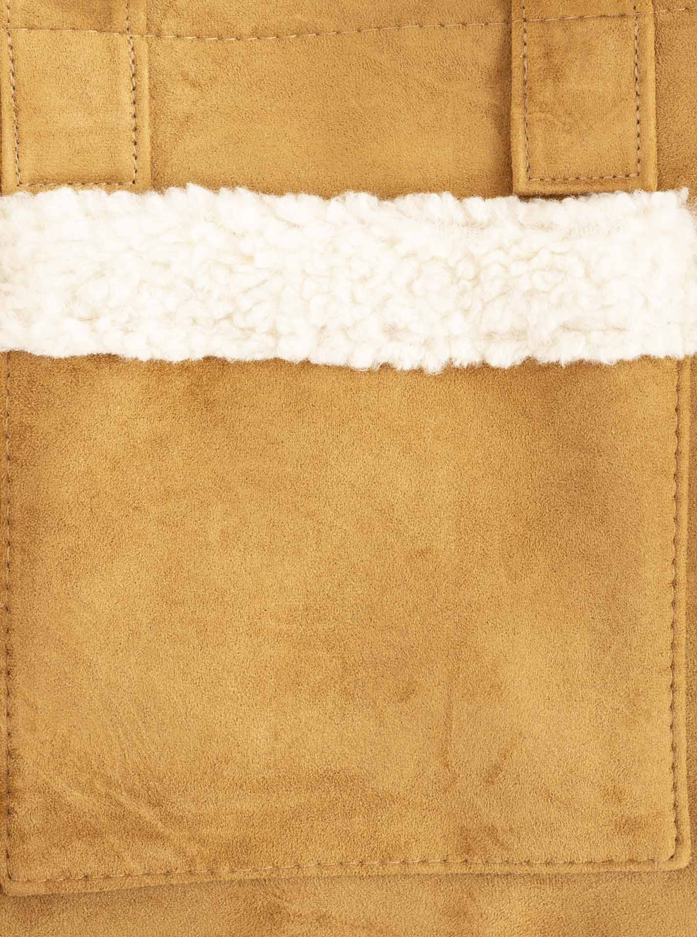 💕 Zwillingsherz Shopper "Velour & Teddy" Tasche Braun