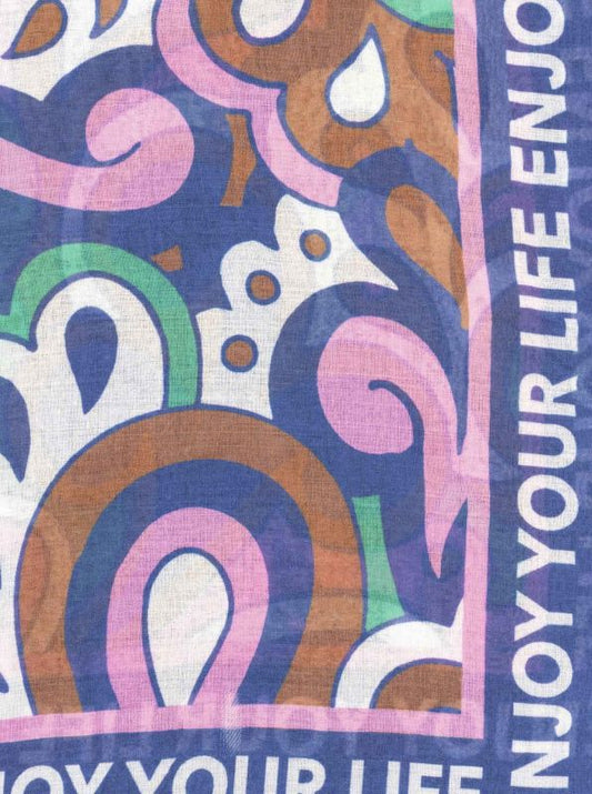 💕 Zwillingsherz Schal "Flower Paisley Mix" Viskose Mix Grün