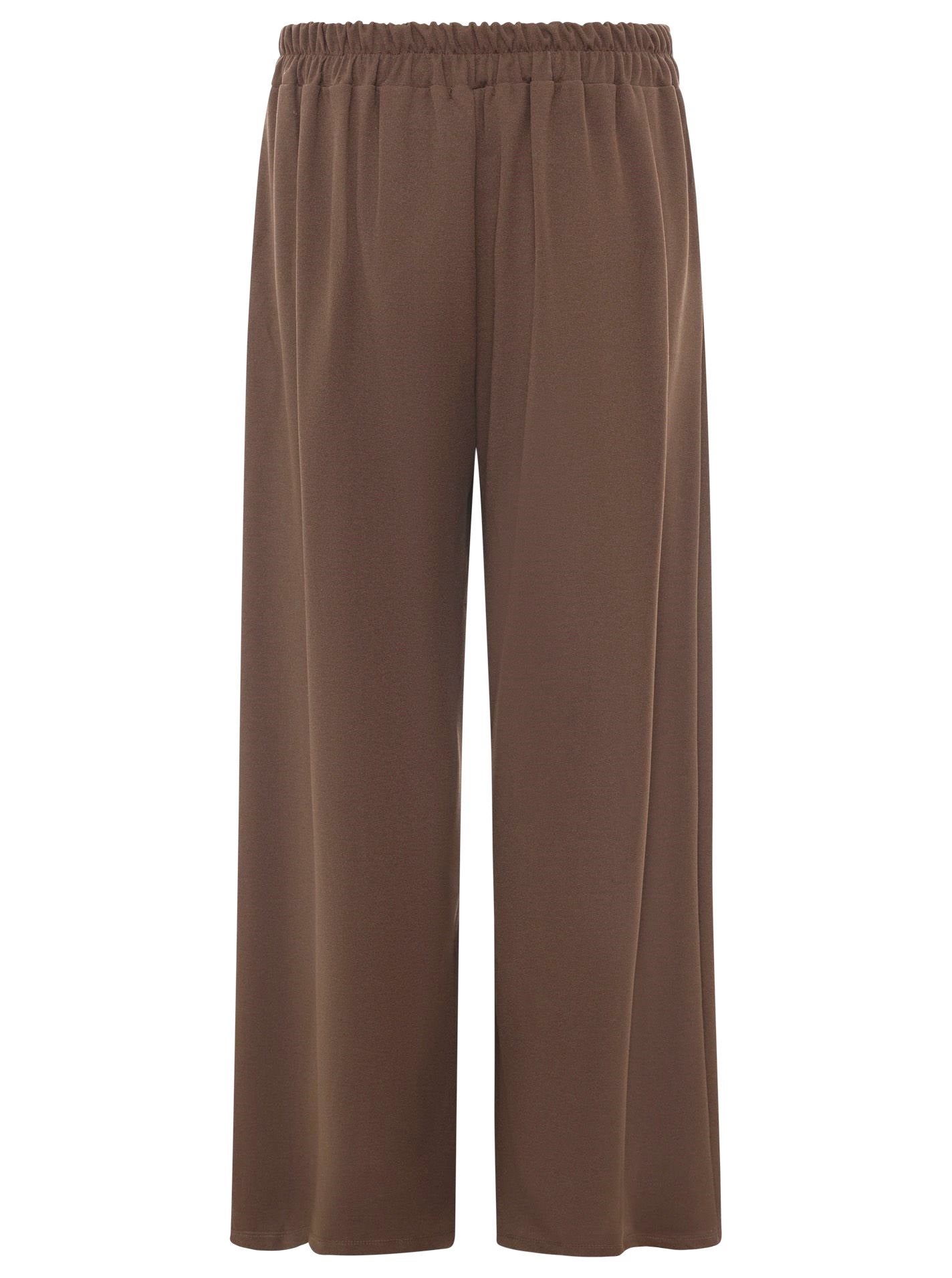 💕 Zwillingsherz Oversize Stoffhose "Bundfalte" Braun
