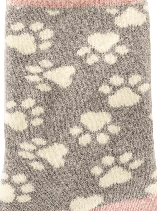 💕 Zwillingsherz Socken "Hundepfoten" Grau