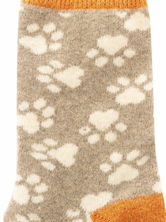 💕 Zwillingsherz Socken "Hundepfoten" Beige