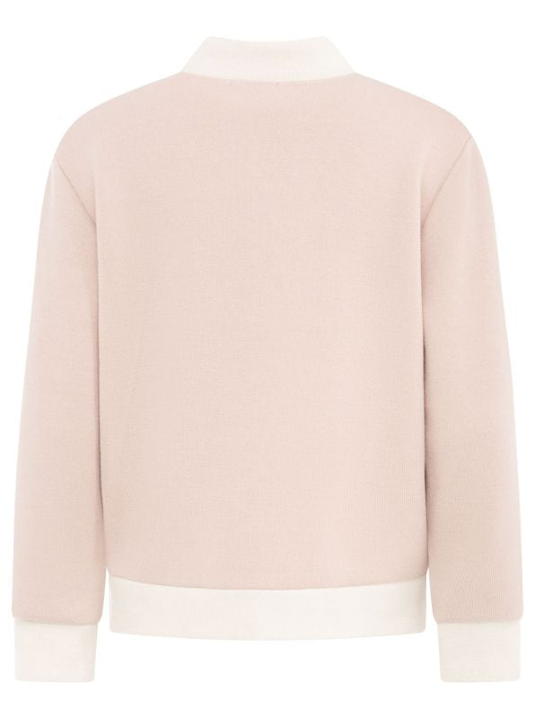 💕 Zwillingsherz Doubleface Jacke "College" Sweatjacke Altrosa