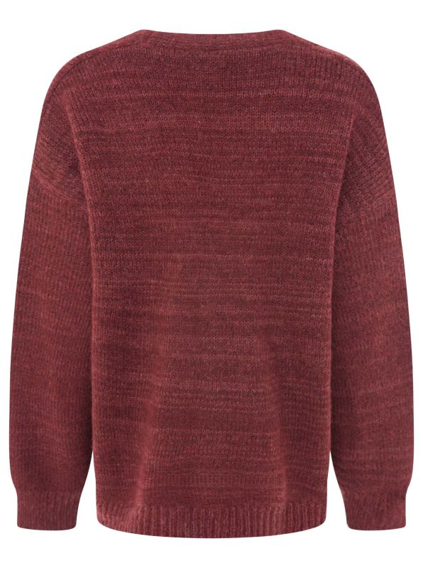 💕 Zwillingsherz Oversize  Strickjacke "Cozy" Bordeaux