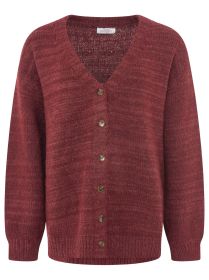 💕 Zwillingsherz Oversize  Strickjacke "Cozy" Bordeaux