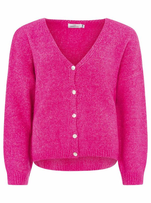💕 Zwillingsherz Cardigan "Knöpfe" Strickjacke Wollmix Pink